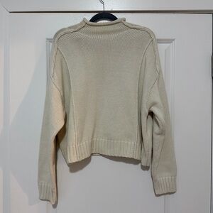 Zara Women's Mockneck Cream Sweater